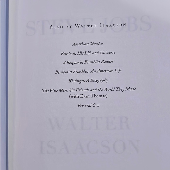 3 FOR $15 ITEM
Steve Jobs by Walter Isaacson Hardcover Book NWOT - Picture 5 of 5